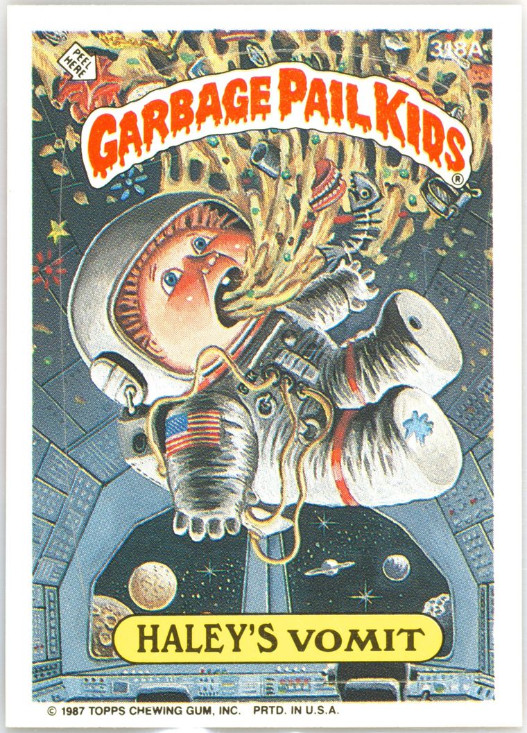 1987 Topps Garbage Pail Kids Original Series 8 #318A Haley'S Vomit front