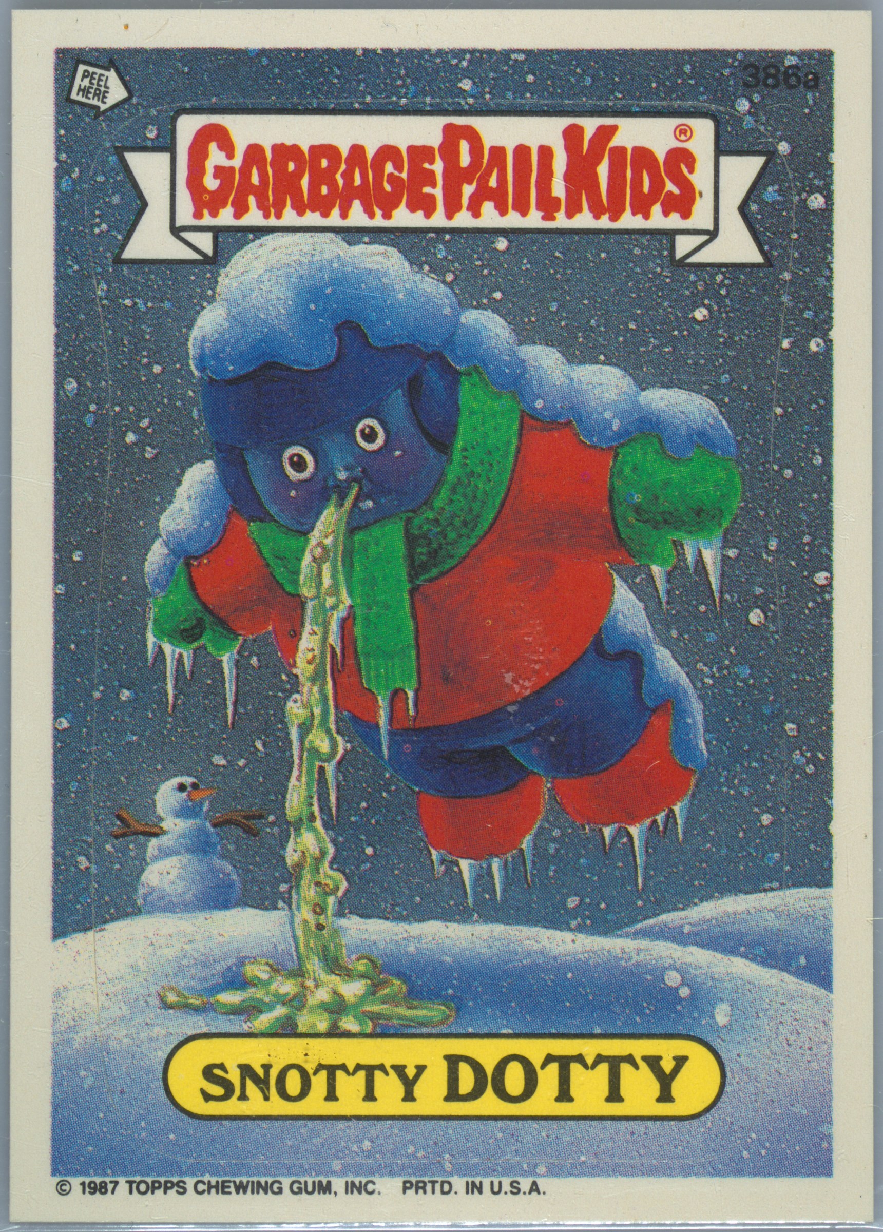 Snotty Dotty #386A PSA 5 Garbage Pail Kids card front