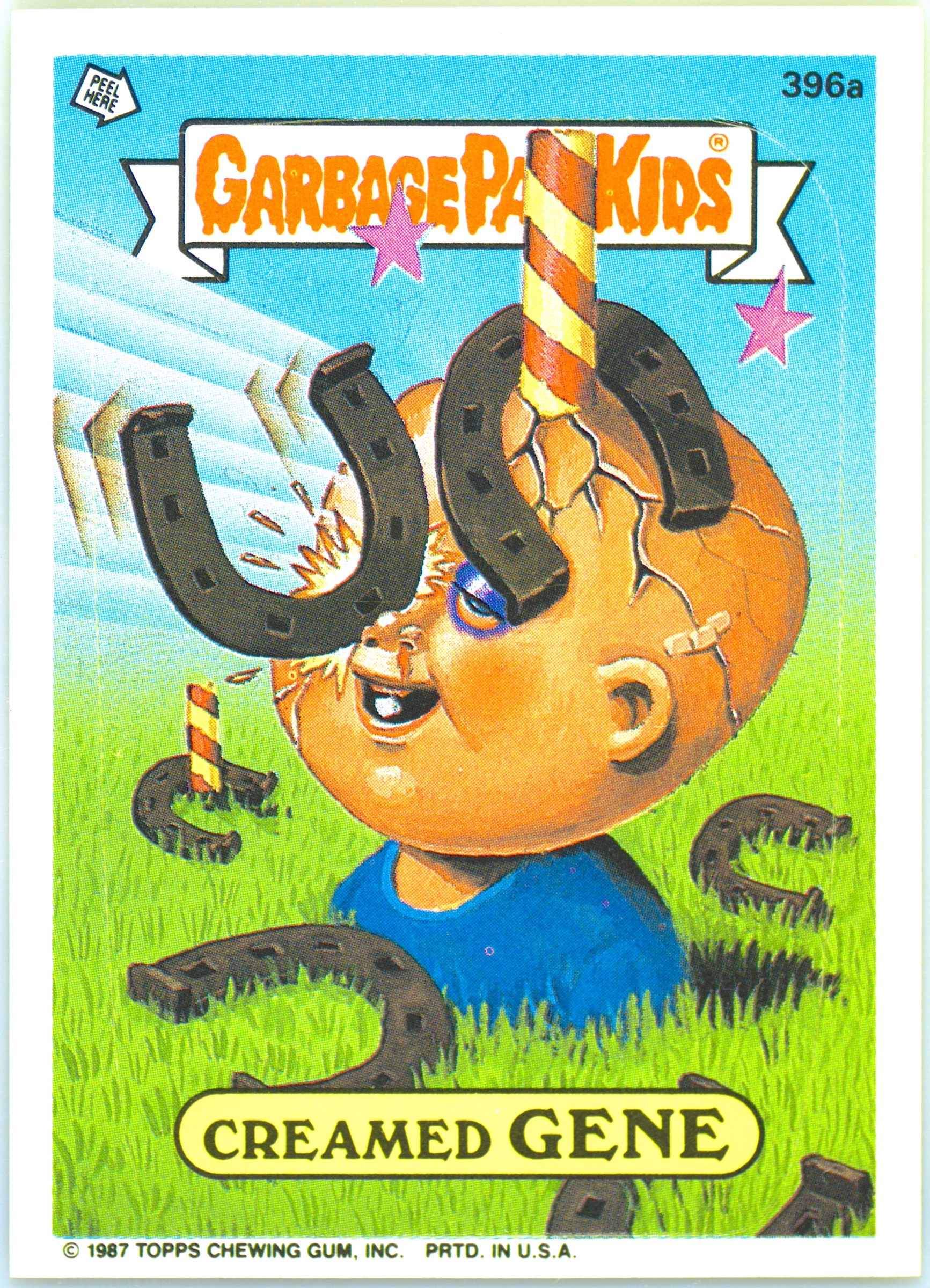 Creamed Gene #396A PSA 5 Garbage Pail Kids card front