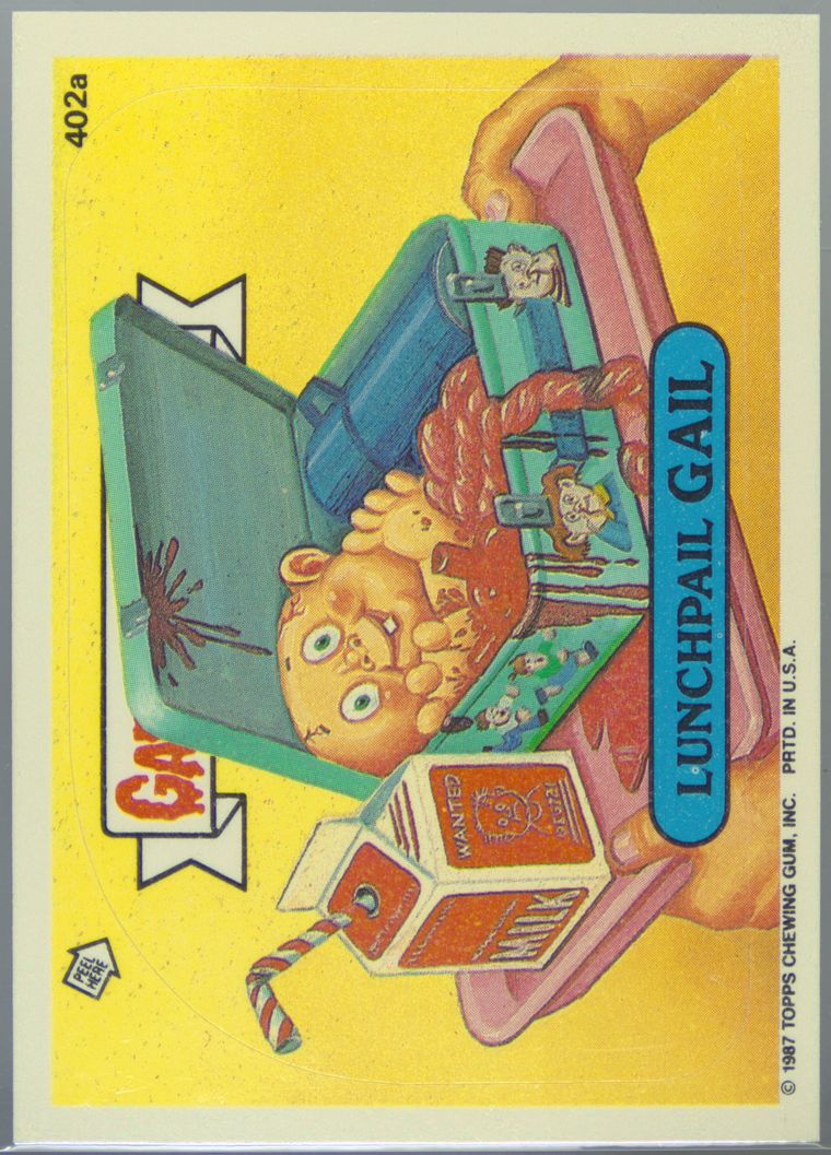 1987 Topps Garbage Pail Kids Original Series 10 #402a Lunchpail Gail front