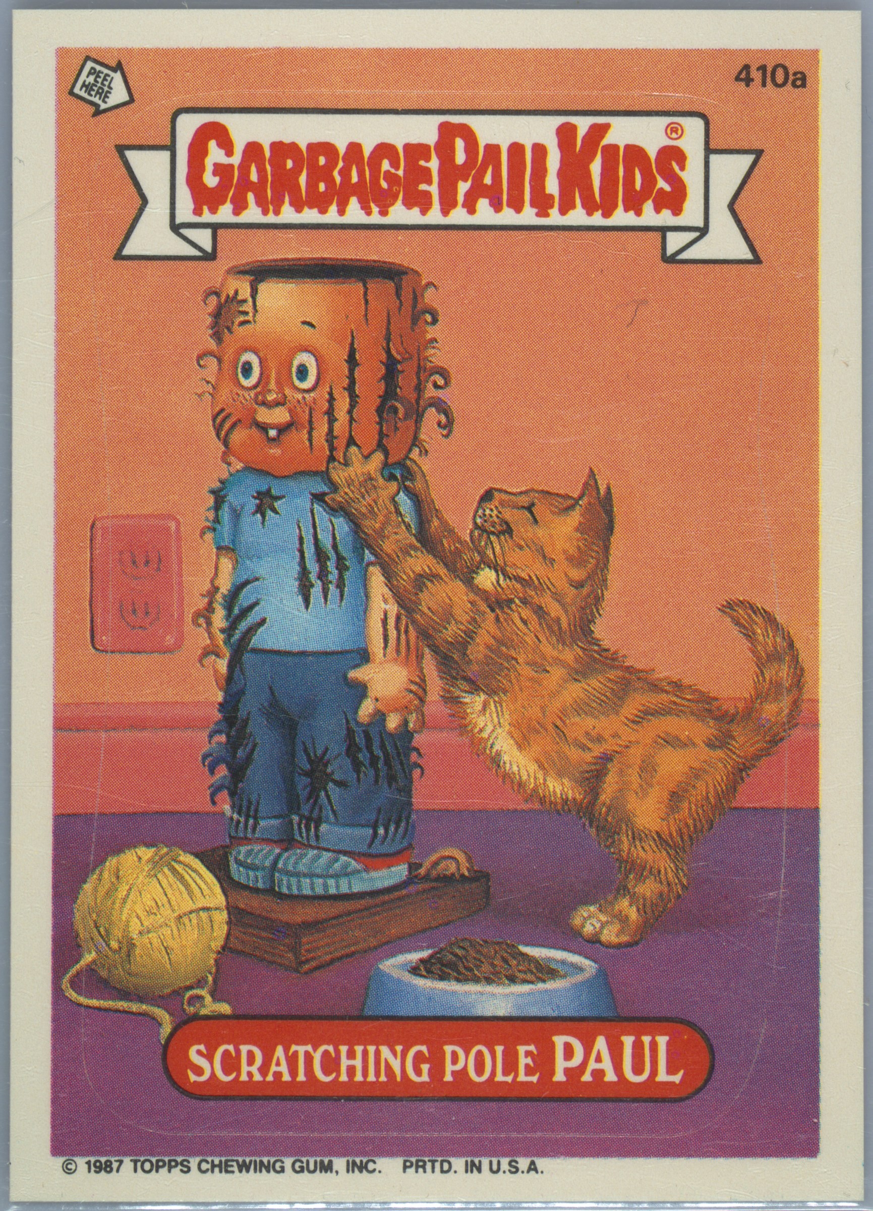 Scratching Pole Paul #410A PSA 4 Garbage Pail Kids card front