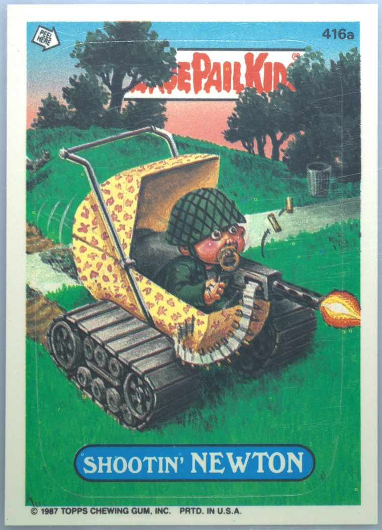 1987 Topps Garbage Pail Kids Original Series 10 #416a Shootin' Newton front