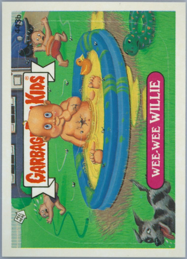 1987 Topps Garbage Pail Kids Original Series 11 #443b Wee-Wee Willie front