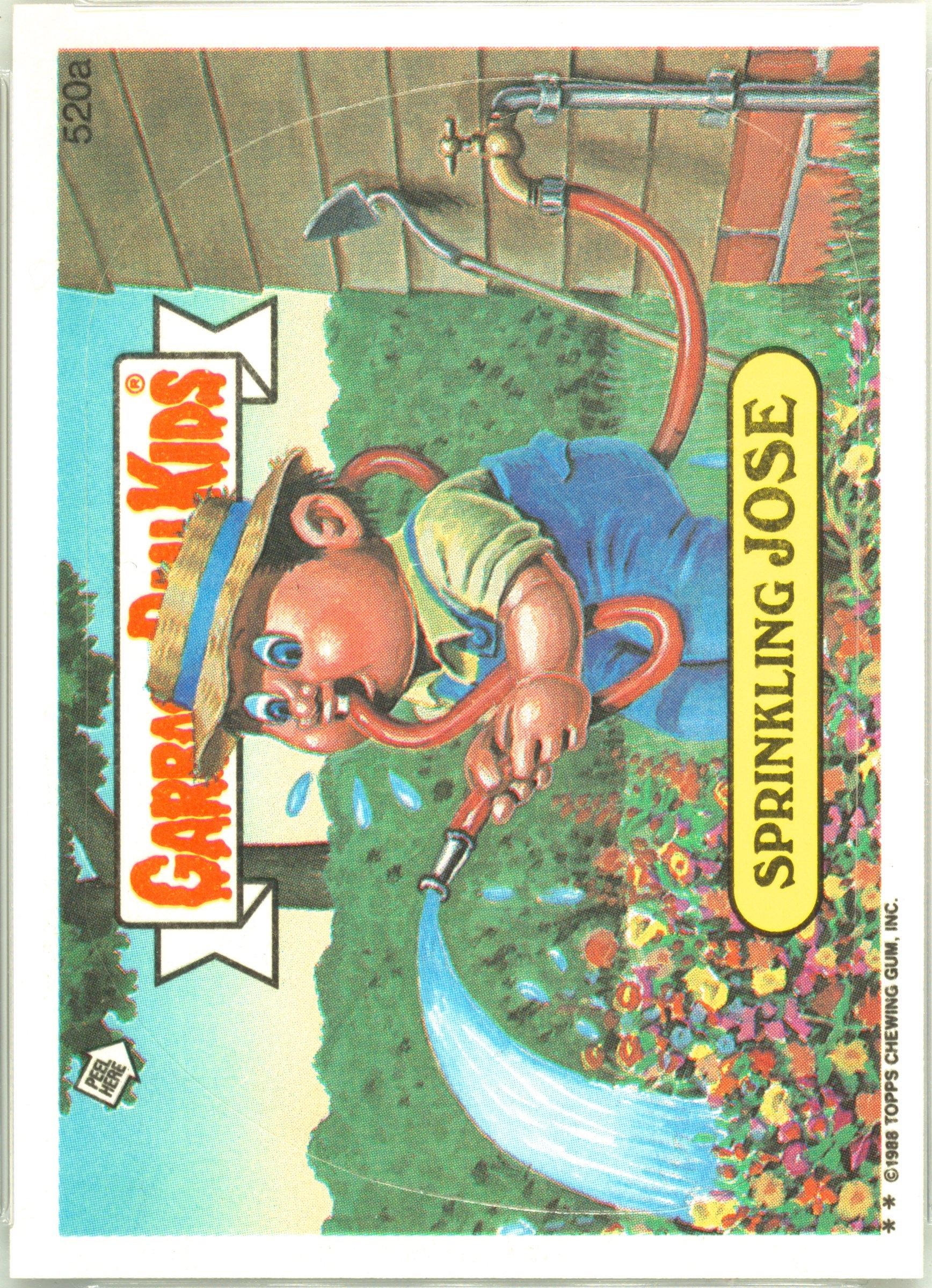 Sprinkling Jose #520A PSA 9 Garbage Pail Kids card front
