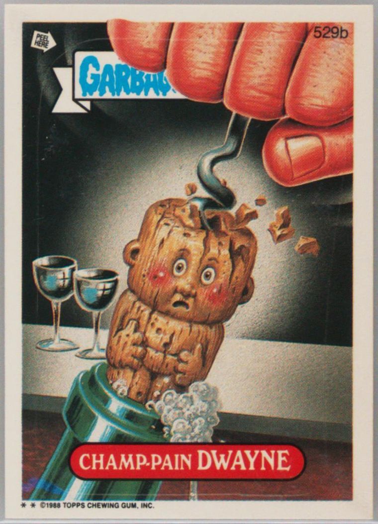 1988 Topps Garbage Pail Kids Original Series 13 #529b Champ-Pain Dwayne front