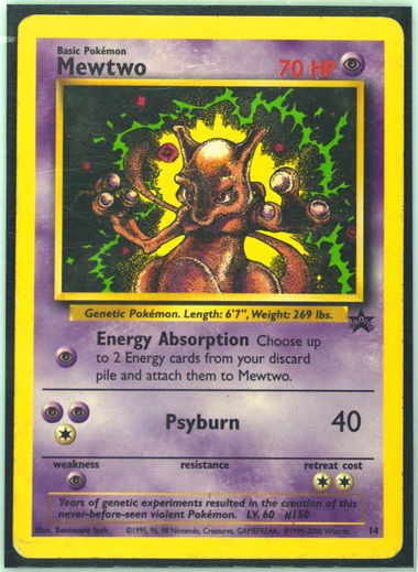 Auction Prices Realized Tcg Cards 2000 POKEMON PROMO BLACK STAR Mewtwo