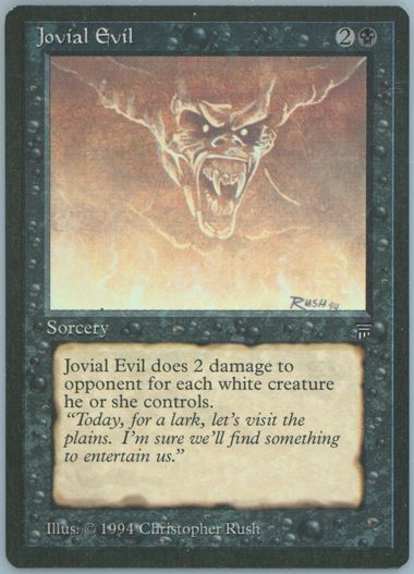 マジック：ザ・ギャザリング MTG Legends Jovial Evil MTG Legends 1994 Jovial Evil BGS 9.5 GEM MINT Old School 93