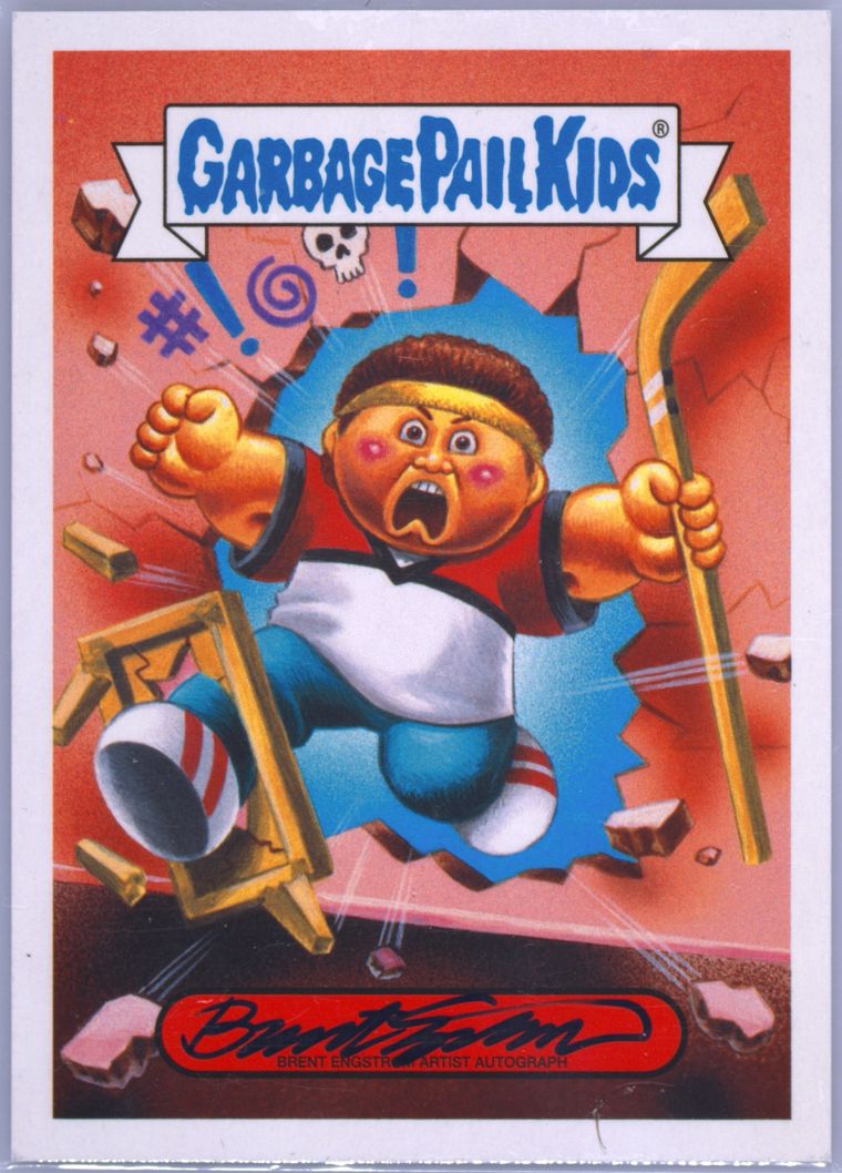 2018 Topps Garbage Pail Kids Series 1 80'S Artist Autograph Sitcom #4a Brent Engstrom front