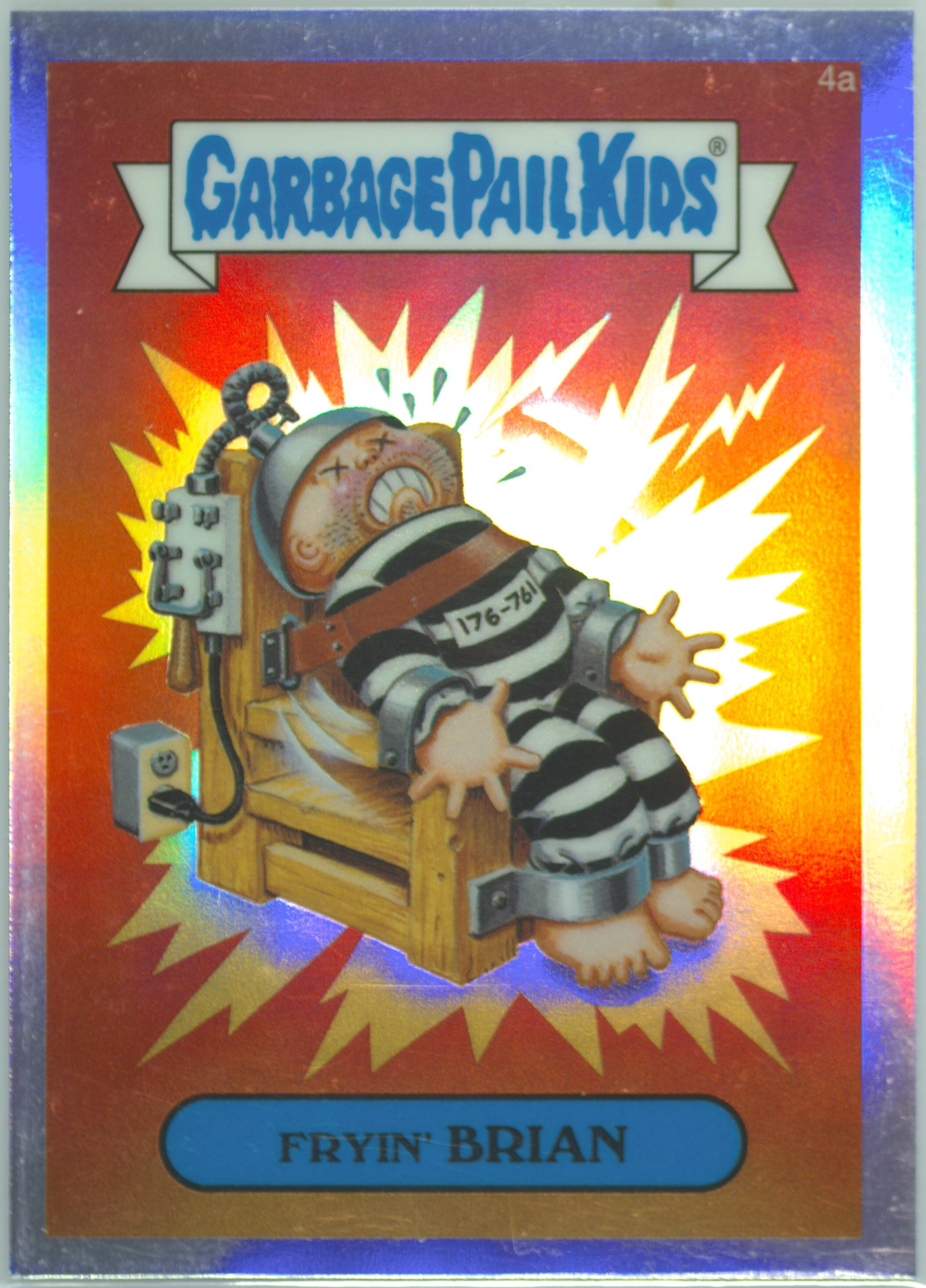2013 Topps Garbage Pail Kids Chrome Series 1 Refractor #4a Fryin' Brian front
