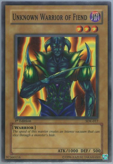 遊戯王 UNKNOWN WARRIOR/FIEND GEM MT PSA 10 Auction Prices Realized Tcg Cards 2002 YU-GI-OH! STARTER