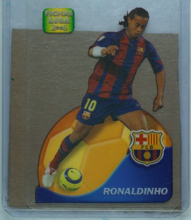 2007 Mundi Cromo Las Fichas De La Liga Security Vertical Ronaldinho #53 PSA 6 on Fanatics Collect