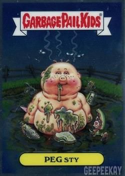 2014 Topps Garbage Pail Kids Chrome Series 2-C Variations #52c Peg Sty front