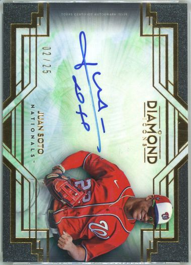 Juan Soto Red /5 On Card AUTO Topps Diamond Icons Signature