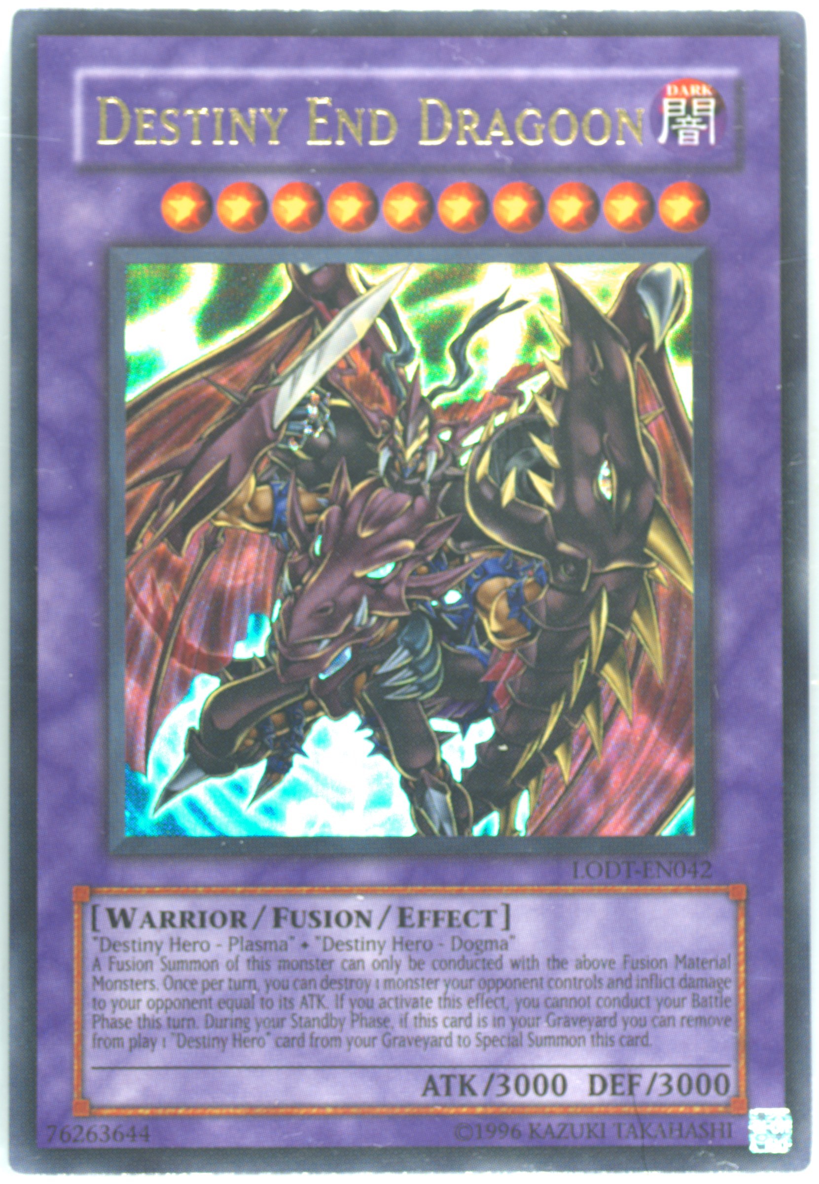 「遊戯王」Dragoon D-END PSA10 Spec Details