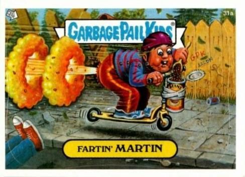 2003 Topps 2003 Garbage Pail Kids Stickers #31a Fartin' Martin front