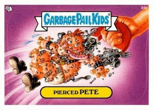 2003 Topps 2003 Garbage Pail Kids Stickers #34b Pierced Pete front