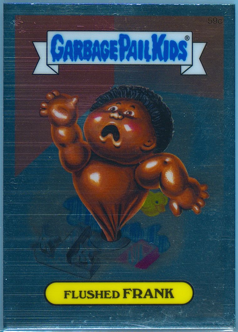 2014 Topps Garbage Pail Kids Chrome Series 2-C Variations #59c Flushed Frank front