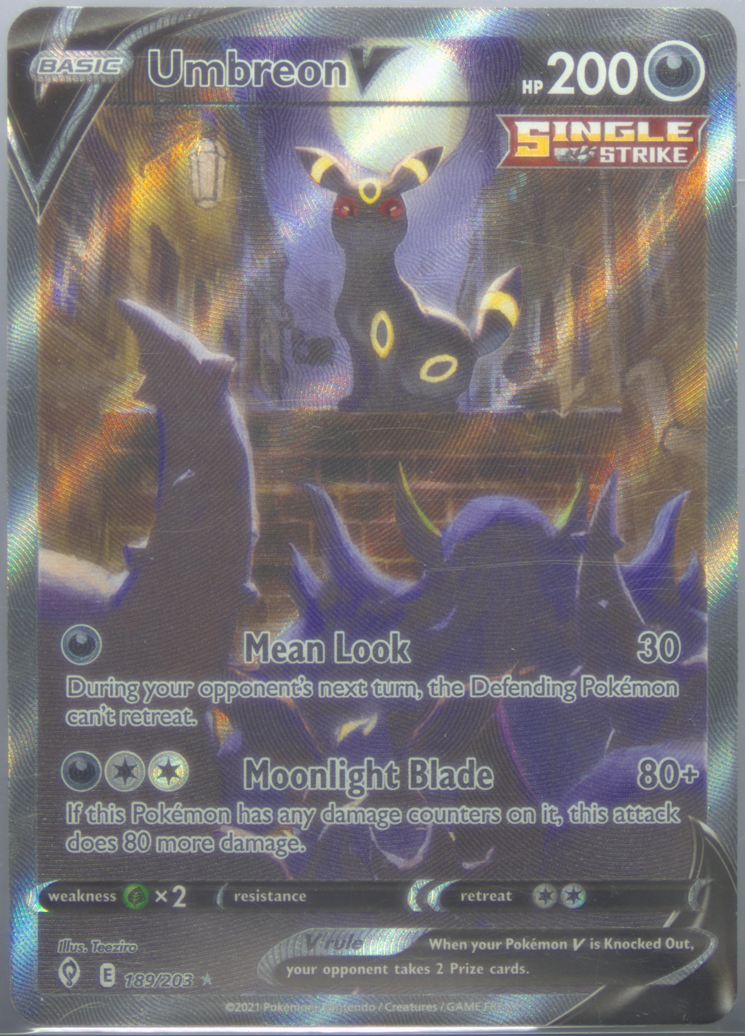 umbreon pokemon card v Umbreon V (Full Art)