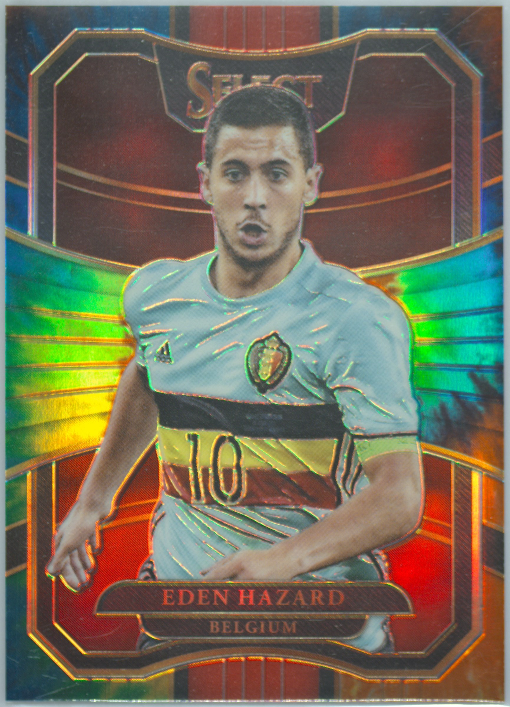 Eden Hazard PSA 0 Panini GEM Prizm UEFA Mosaic Belgium 1 2 | MINT MT 3