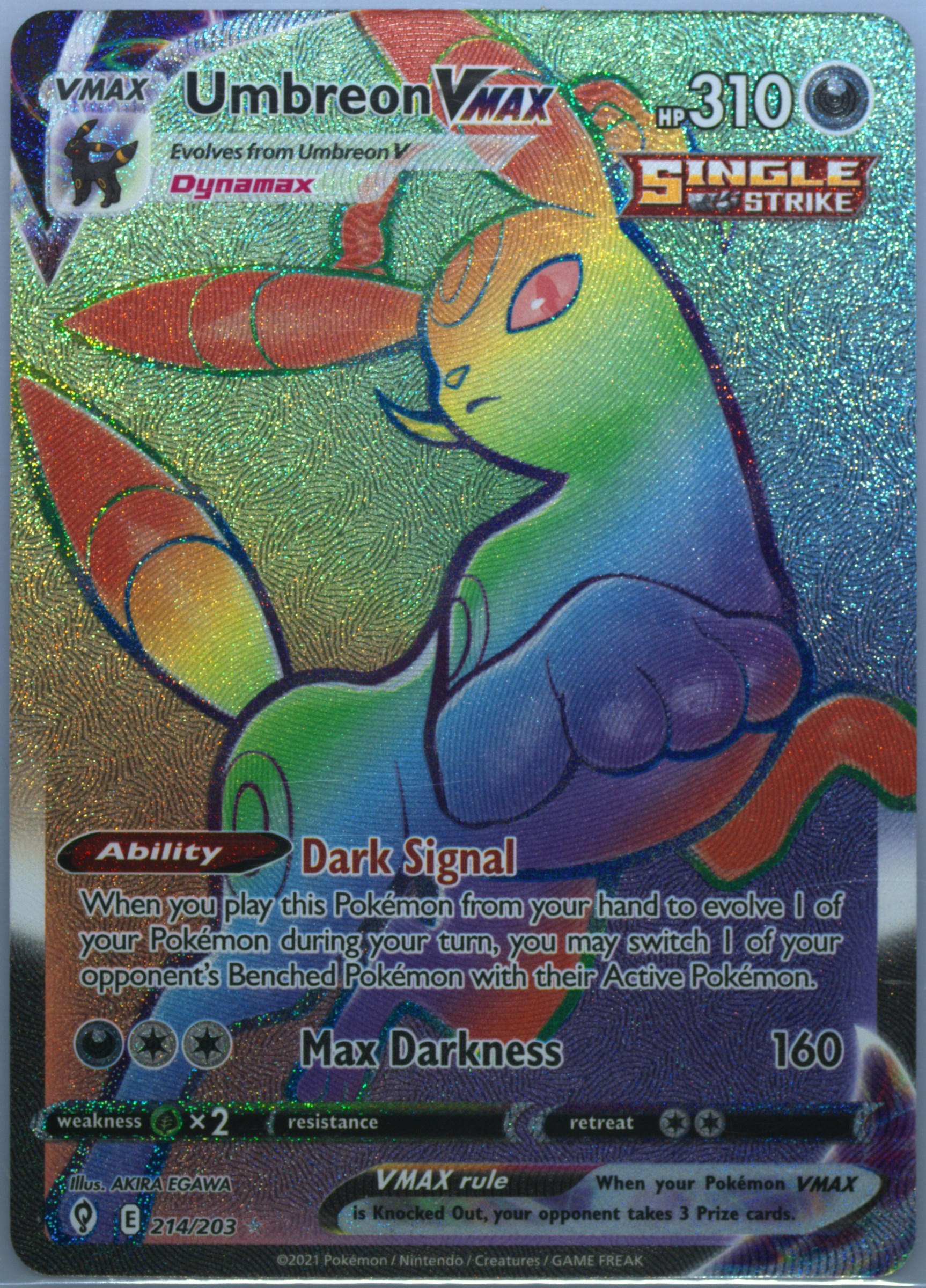 umbreon pokemon card 2021 AGS 10 GEM MINT Japanese Pokemon 2021 Umbreon VMAX 101/184 VMAX Climax –  PKMhobby main image 1
