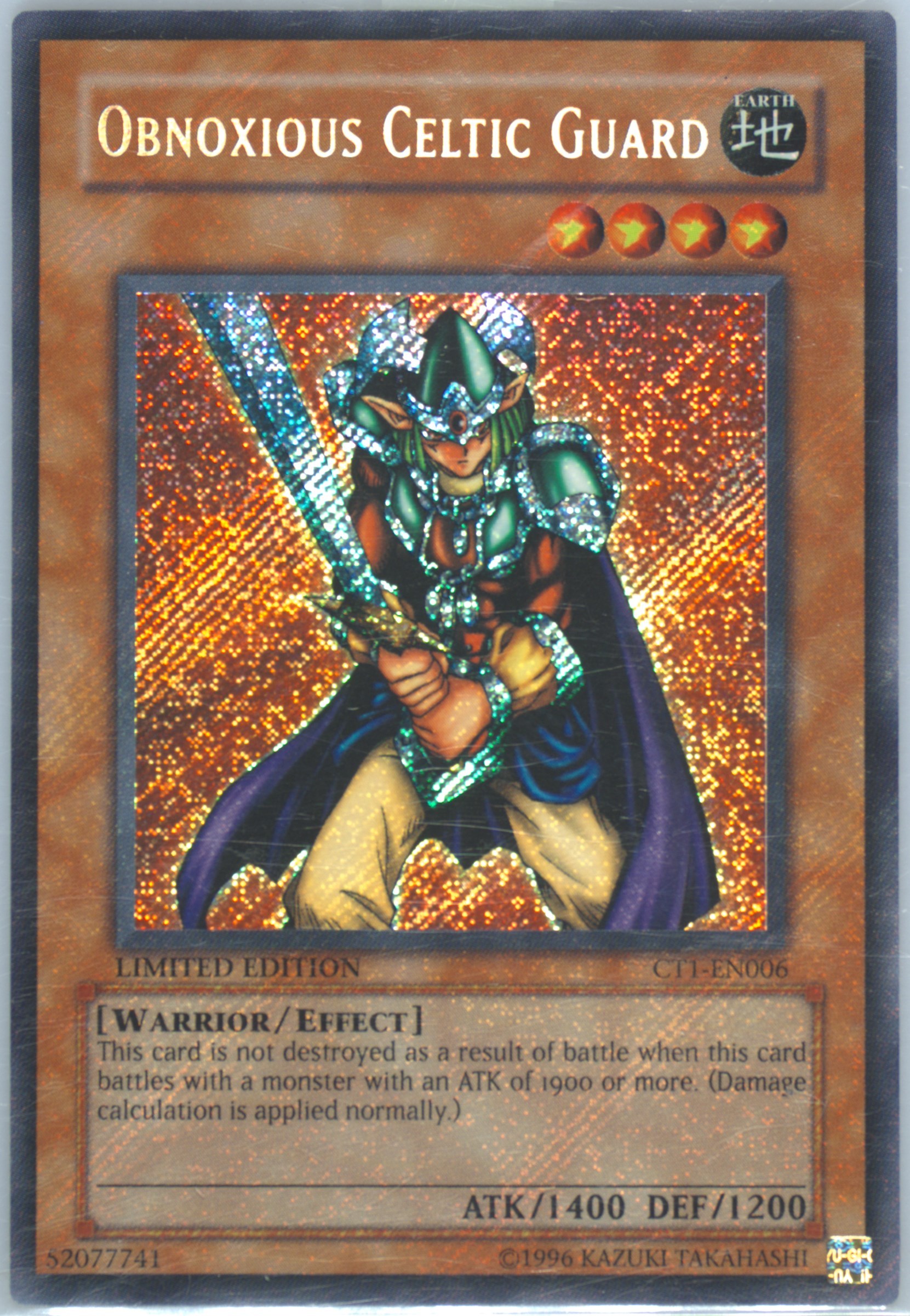 yugioh card celtic guardian Yu-Gi-Oh! Obnoxious Celtic Guard SD5-EN007 – AllRoleplaying.com main image 1