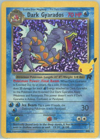 Shops 2021 Pokemon Celebrations #8 Dark Gyarados HOLO Rare PSA 10 Gem Mint