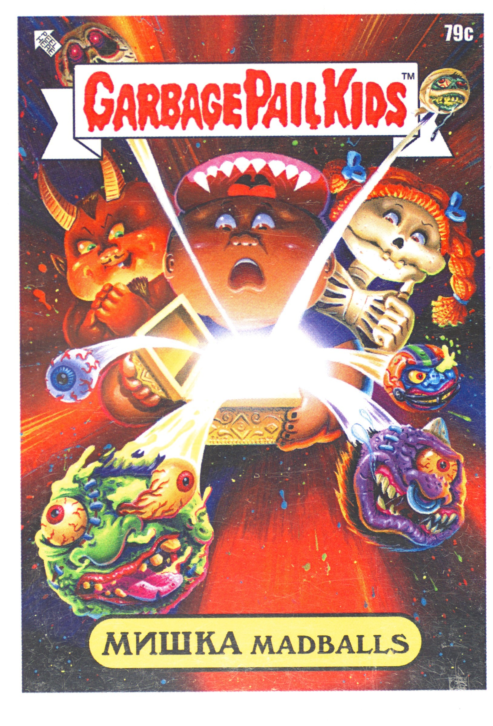 2021 Topps Garbage Pail Kids X Madballs Promo #79c Mishka Madballs front