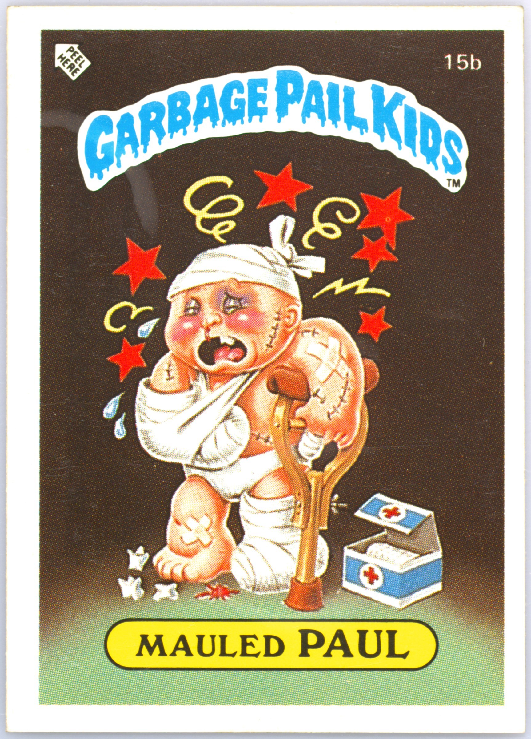 Mauled Paul #15B PSA 7 Garbage Pail Kids card front