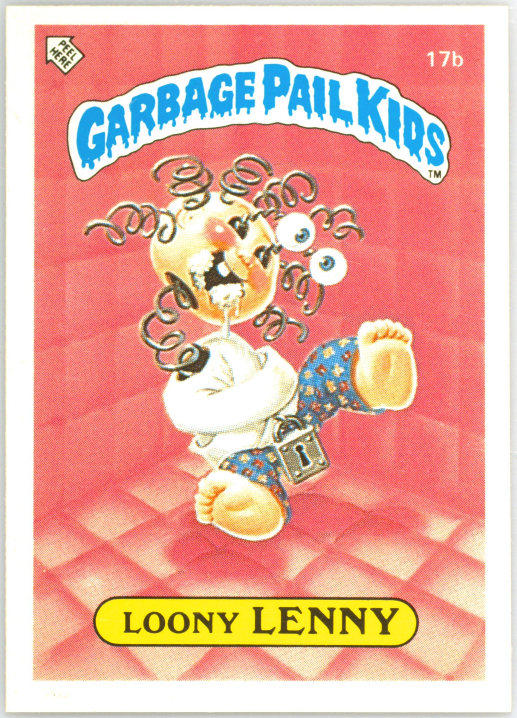 Loony Lenny #17B PSA 7 Garbage Pail Kids card front