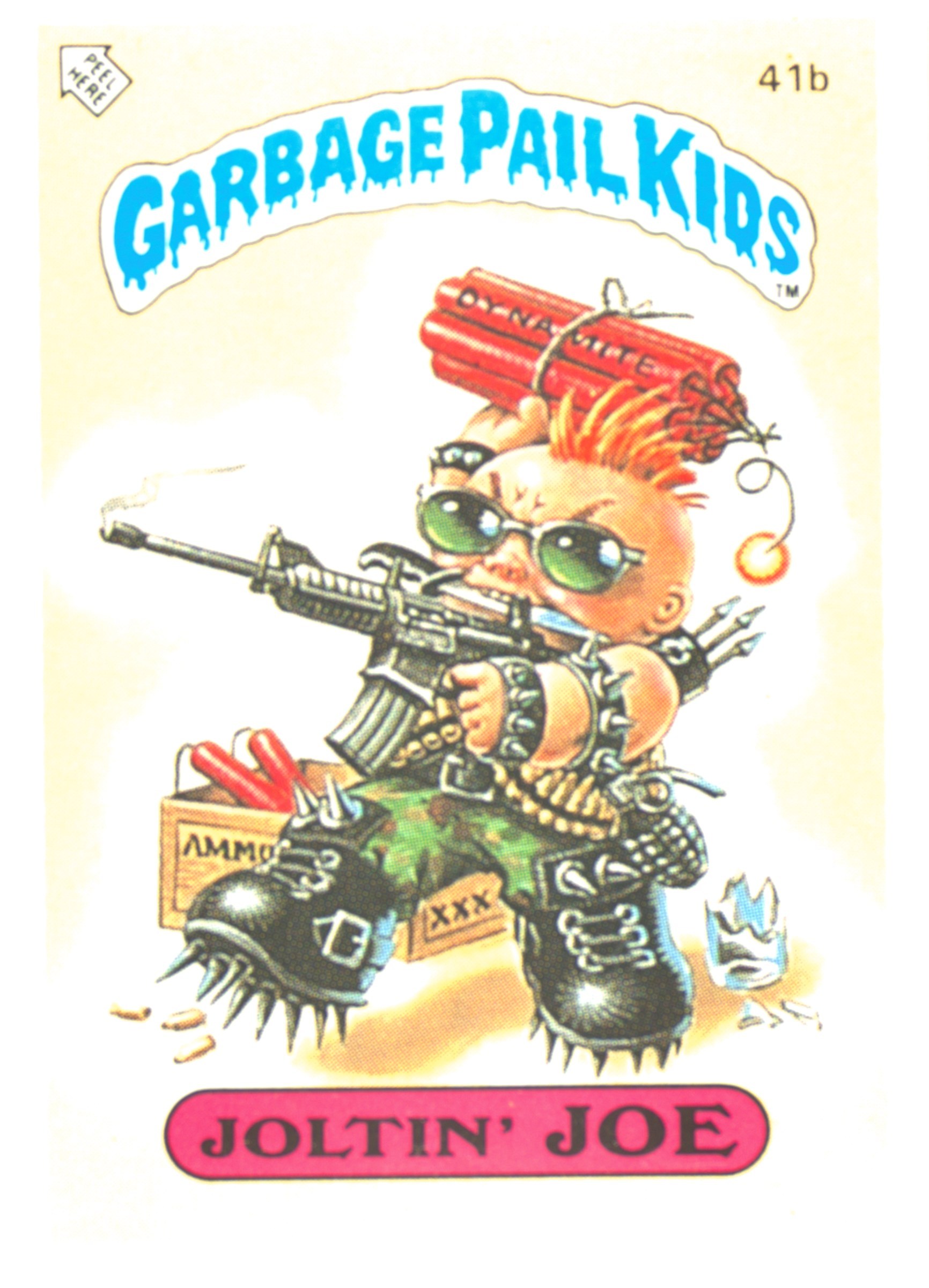 1986 Topps Garbage Pail Kids Stickers-U.K. Minis #41b Joltin' Joe front