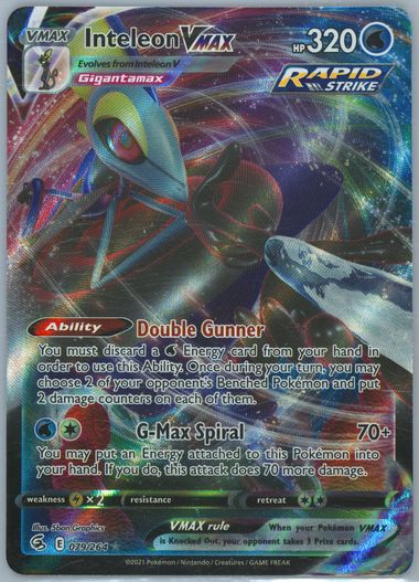gigantamax inteleon pokemon card Inteleon VMAX (Alternate Art Secret) main image 0