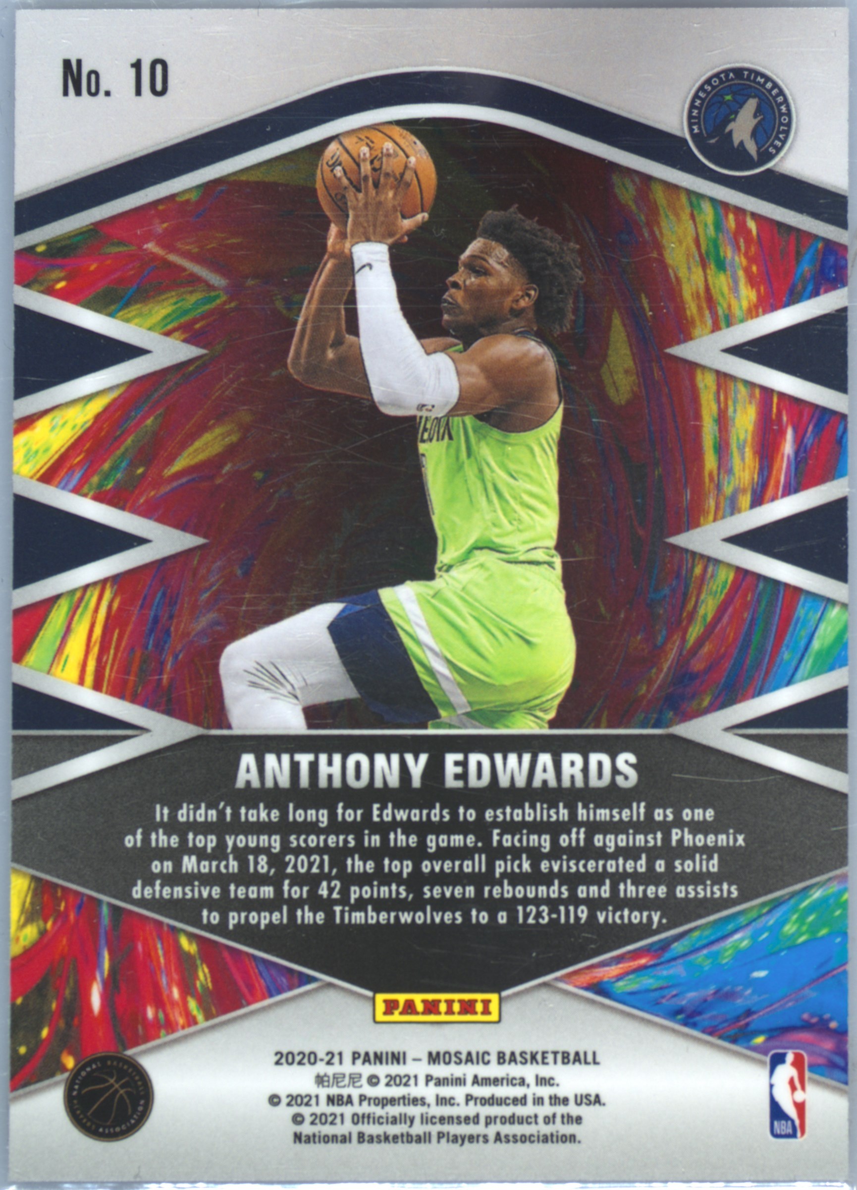 Anthony Panini Edwards NBA #18 Hoops | - Prices 2021-22 0 Instant 