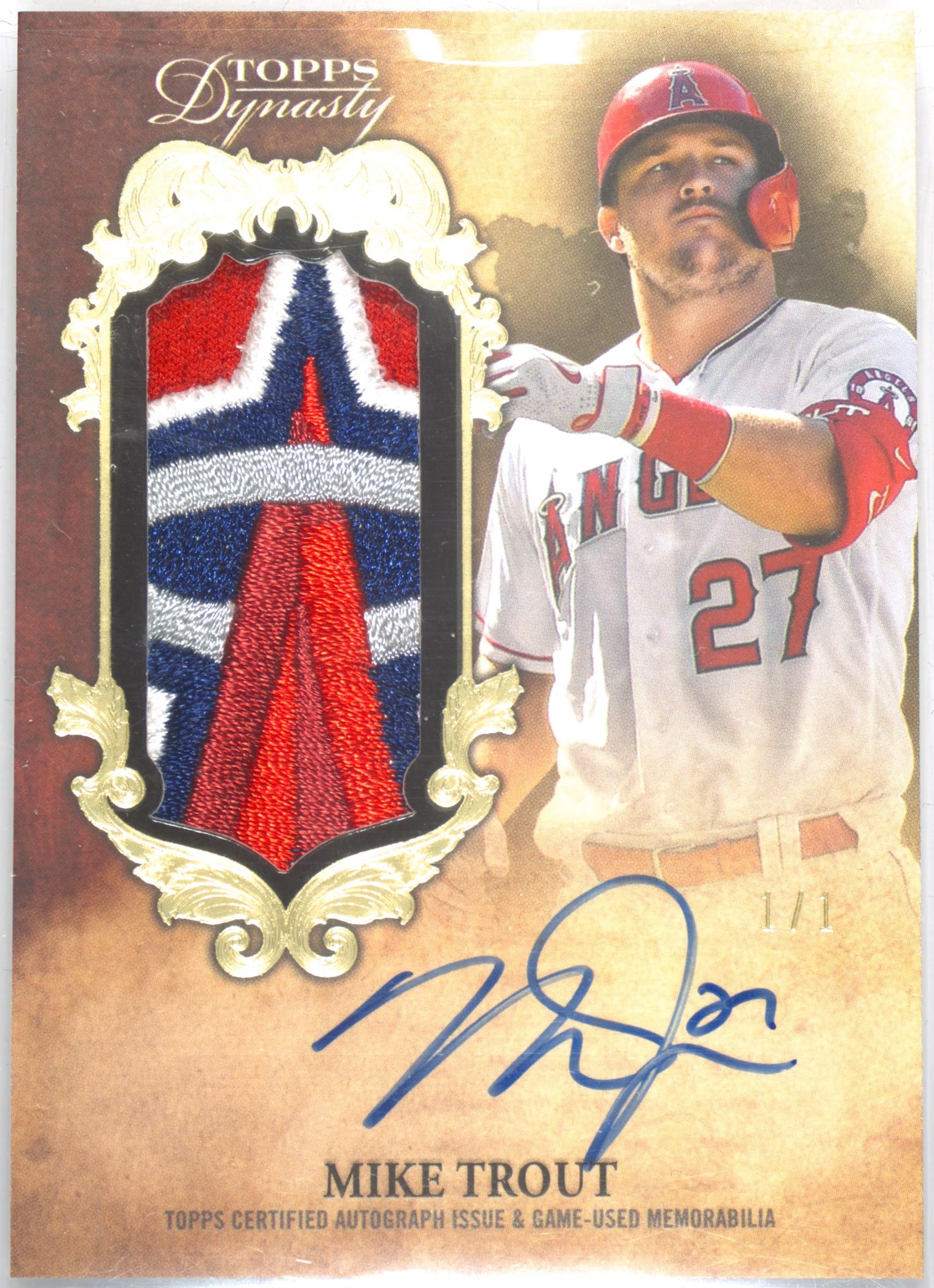 Topps 2021 dynasty MIKE TROUT マイク・トラウト patch autograph 10 