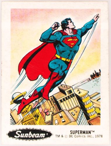 レア 1978 SUPERMAN Sunbeam シール ビンテージ PSA 5 レア 1978 SUPERMAN Sunbeam シール ビンテージ PSA 5