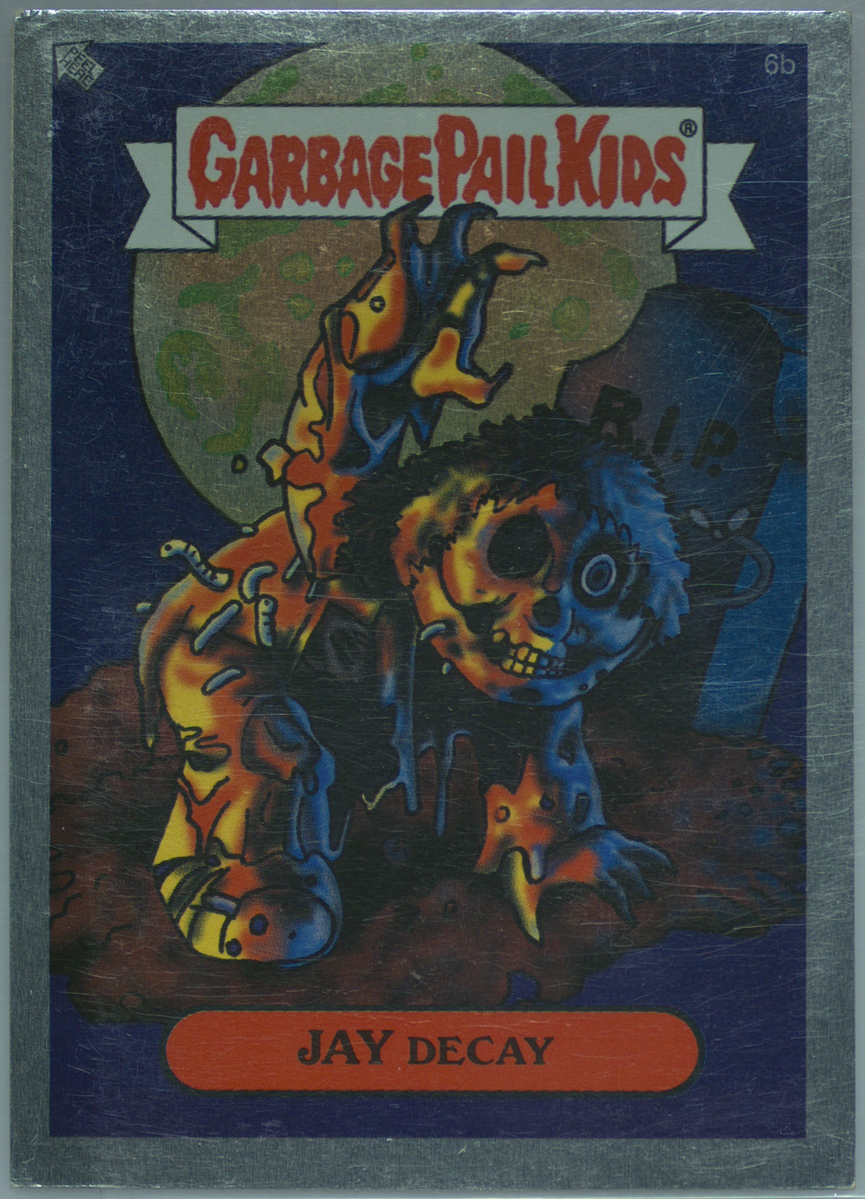 2003 Topps 2003 Garbage Pail Kids Silver Foil Stickers #6b Jay Decay front