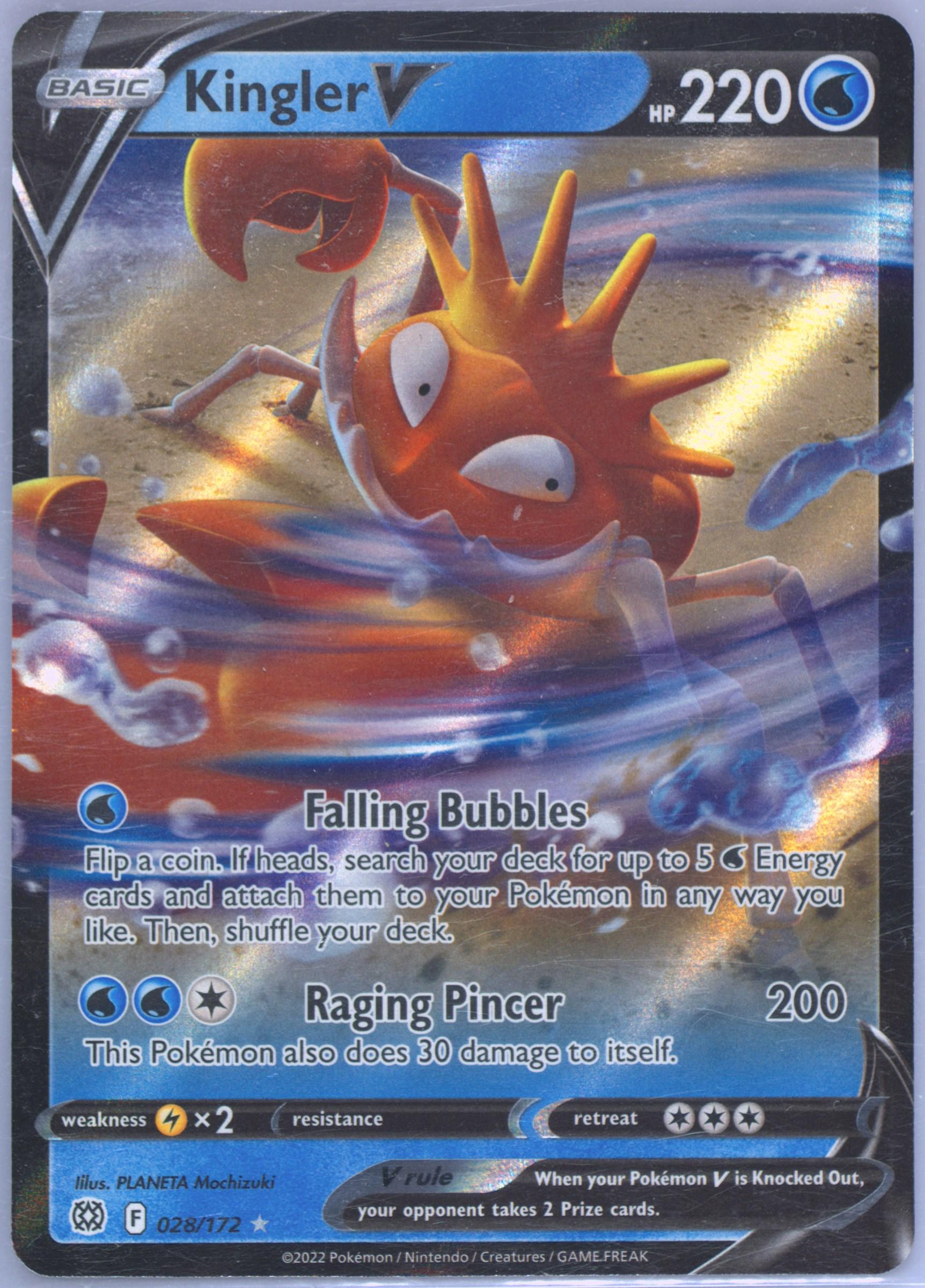 kingler v pokemon card value Kingler V - Brilliant Stars Pokmon card 028/172