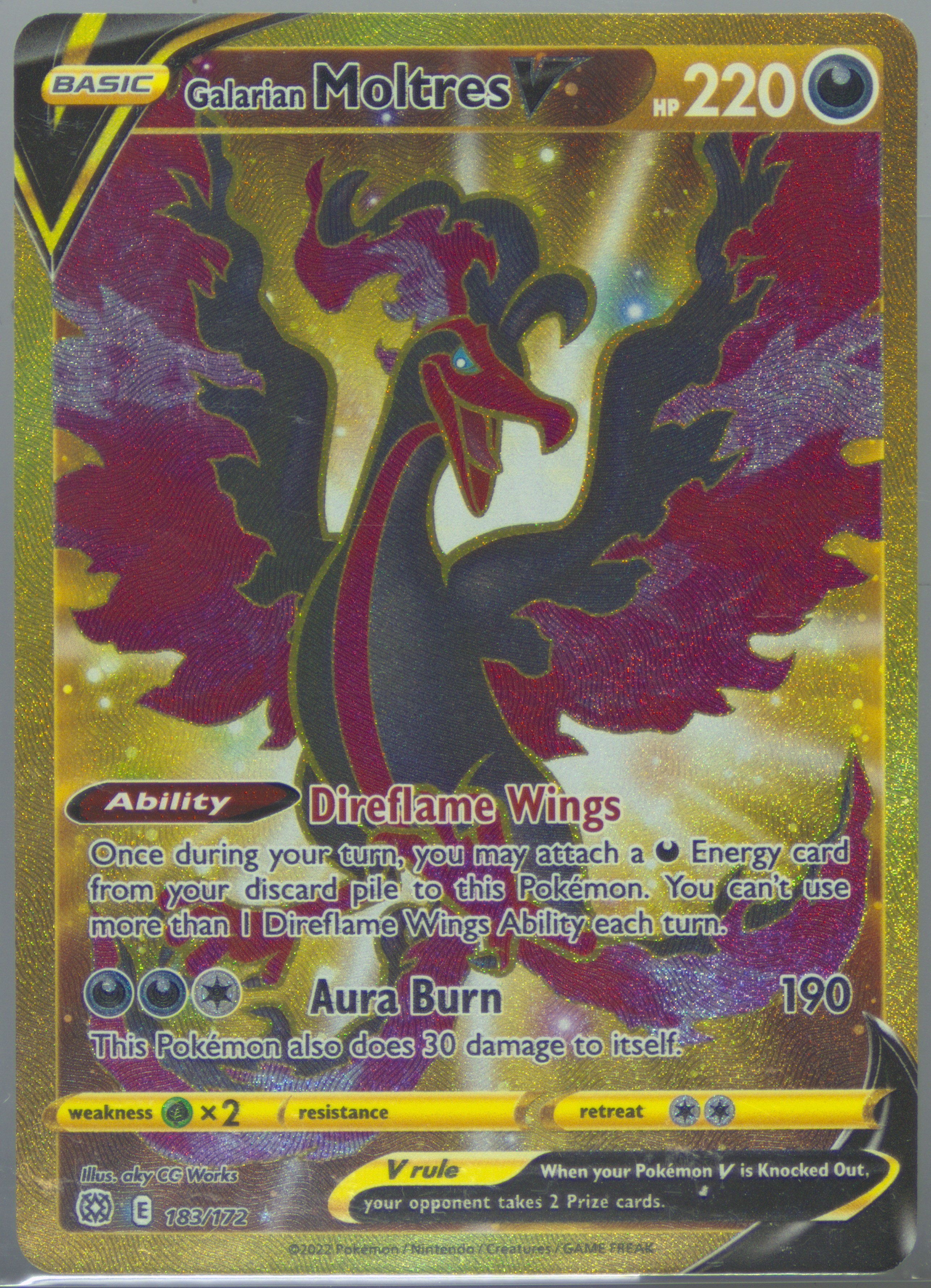 moltres v pokemon card Galarian Moltres V TG20/TG30 main image 1