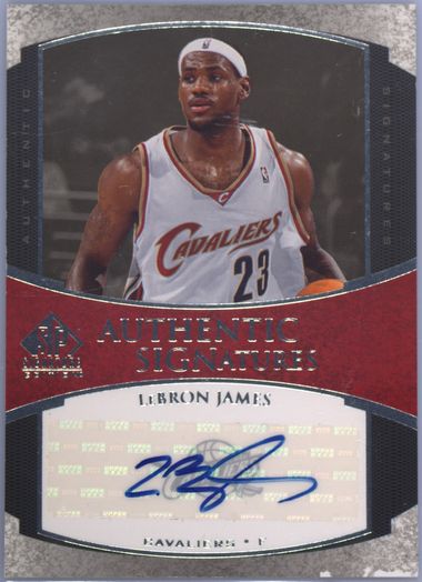 LeBron James 2003 SP Authentic #LJ-A SP Signatures Price