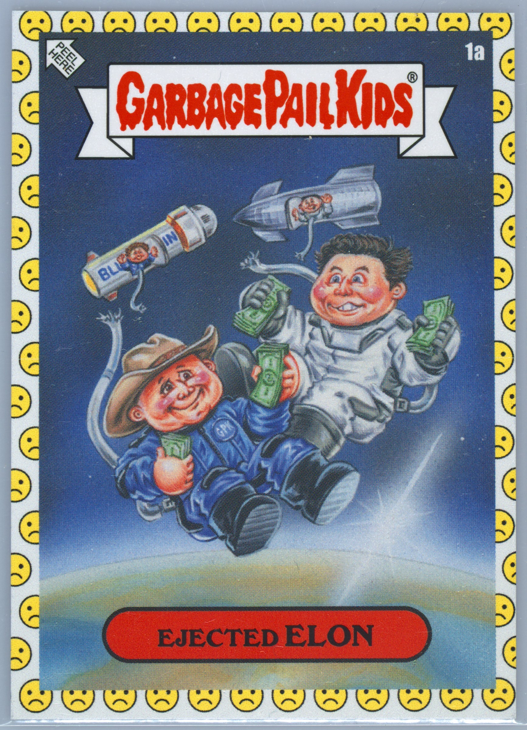 2021 Topps Garbage Pail Kids 2021 Was The Worst #1a Ejected Elon front