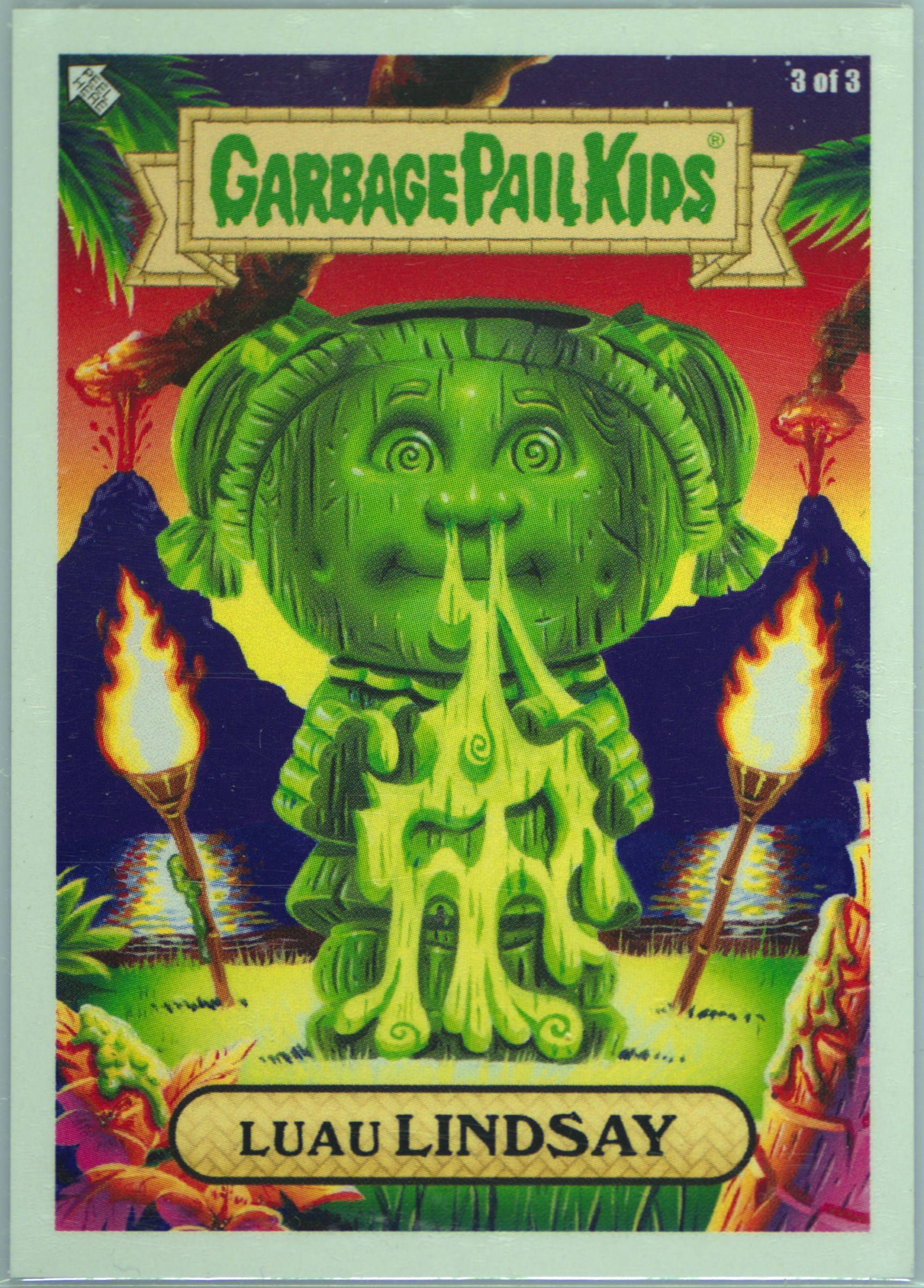 2019 Topps Garbage Pail Kids NYCC Promo Geeki Tikis #3 Luau Lindsay front
