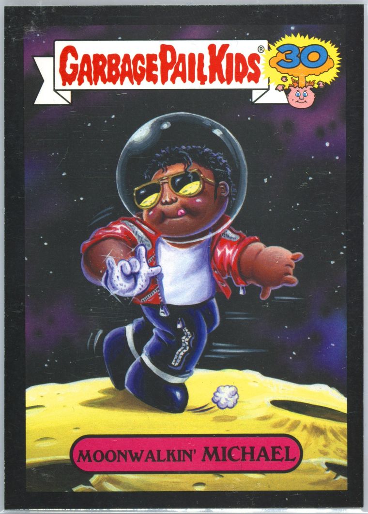 2015 Topps Garbage Pail Kids 30th Anniversary '80s Spoof Black #22a Moonwalkin' Michael front
