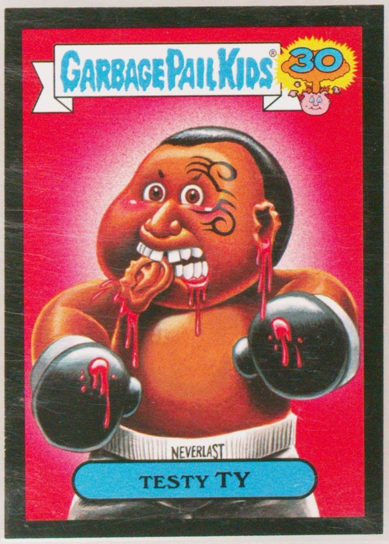 2015 Topps Garbage Pail Kids 30th Anniversary '80s Spoof Black #24b Testy Ty front