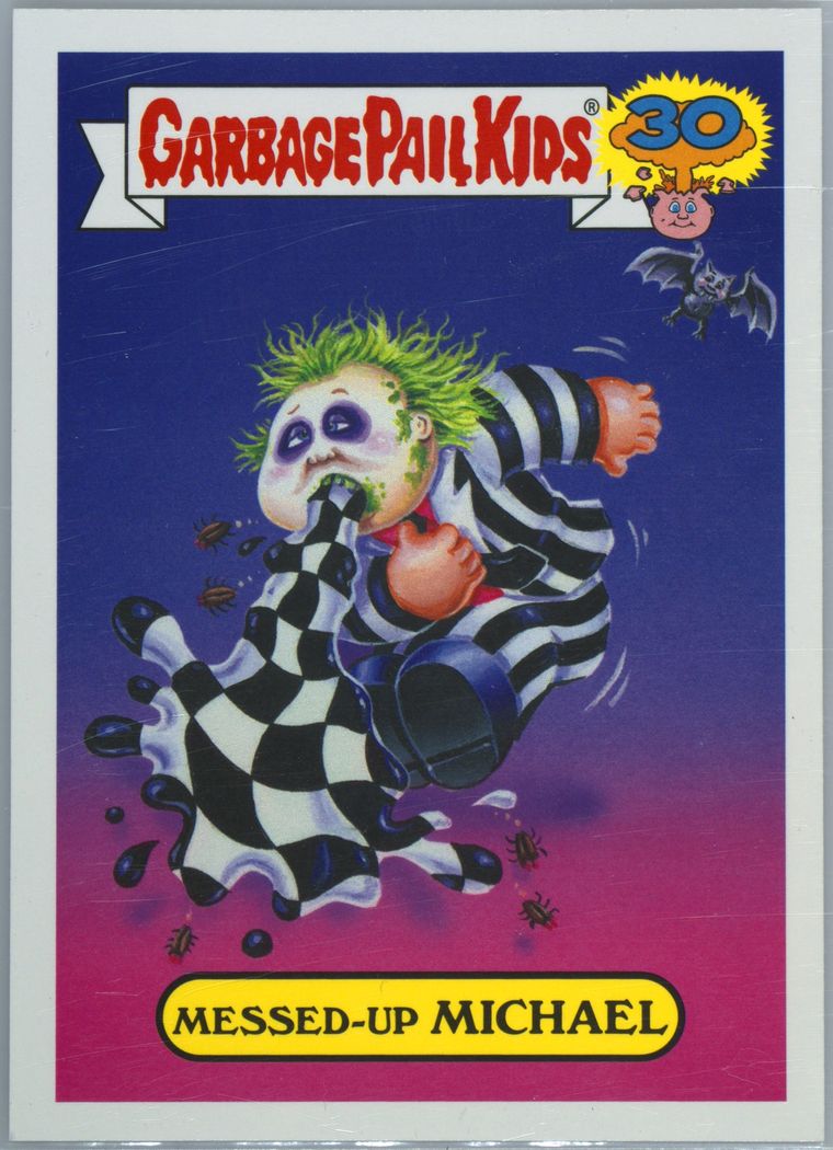 2015 Topps Garbage Pail Kids 30th Anniversary '80s Spoof 30th Ann.'80s Spf-chr.bk. #2b Messed-Up Michael front
