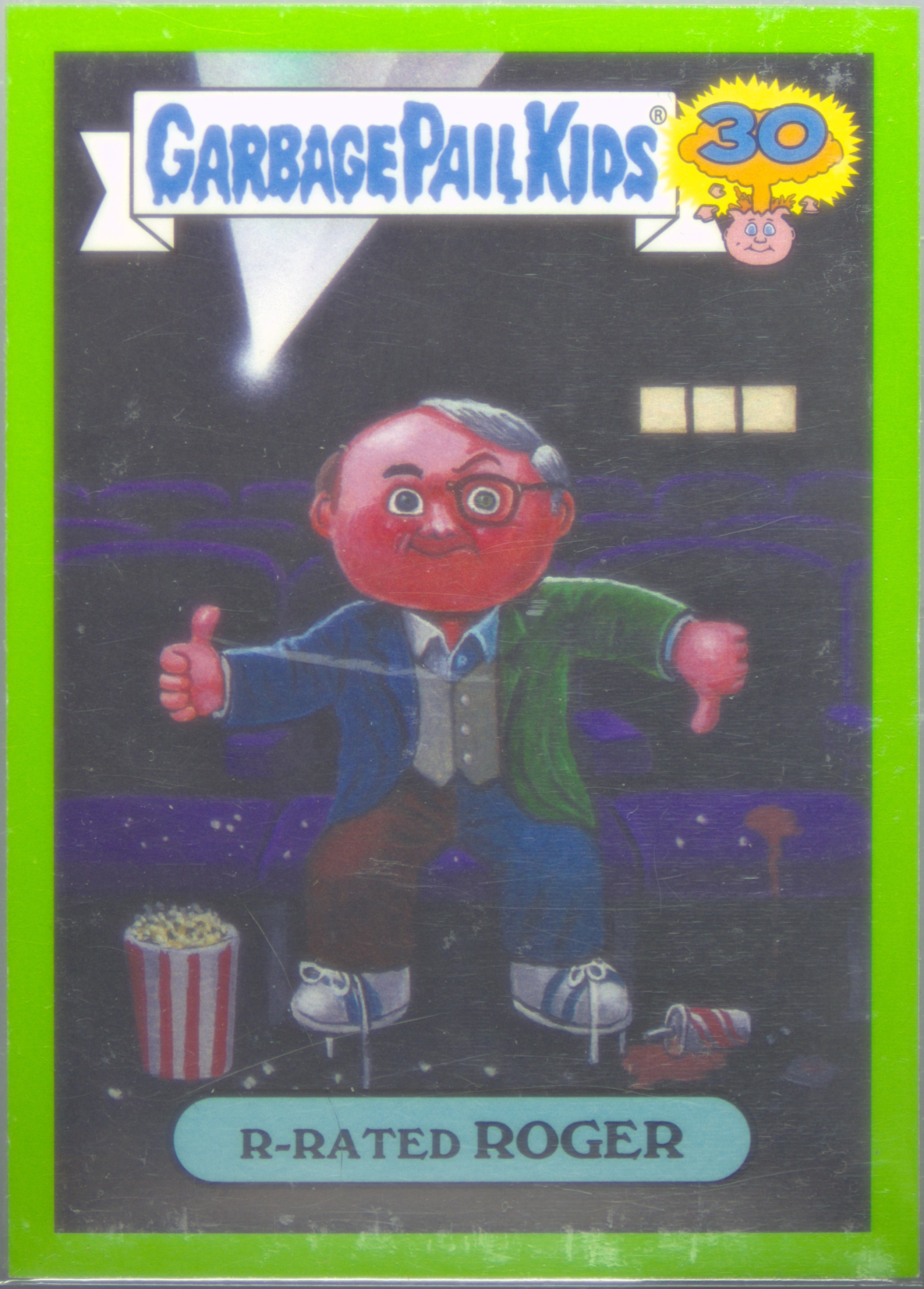2015 Topps Garbage Pail Kids 30th Anniversary Cutting Room Floor Green #5b R-Rated Roger front