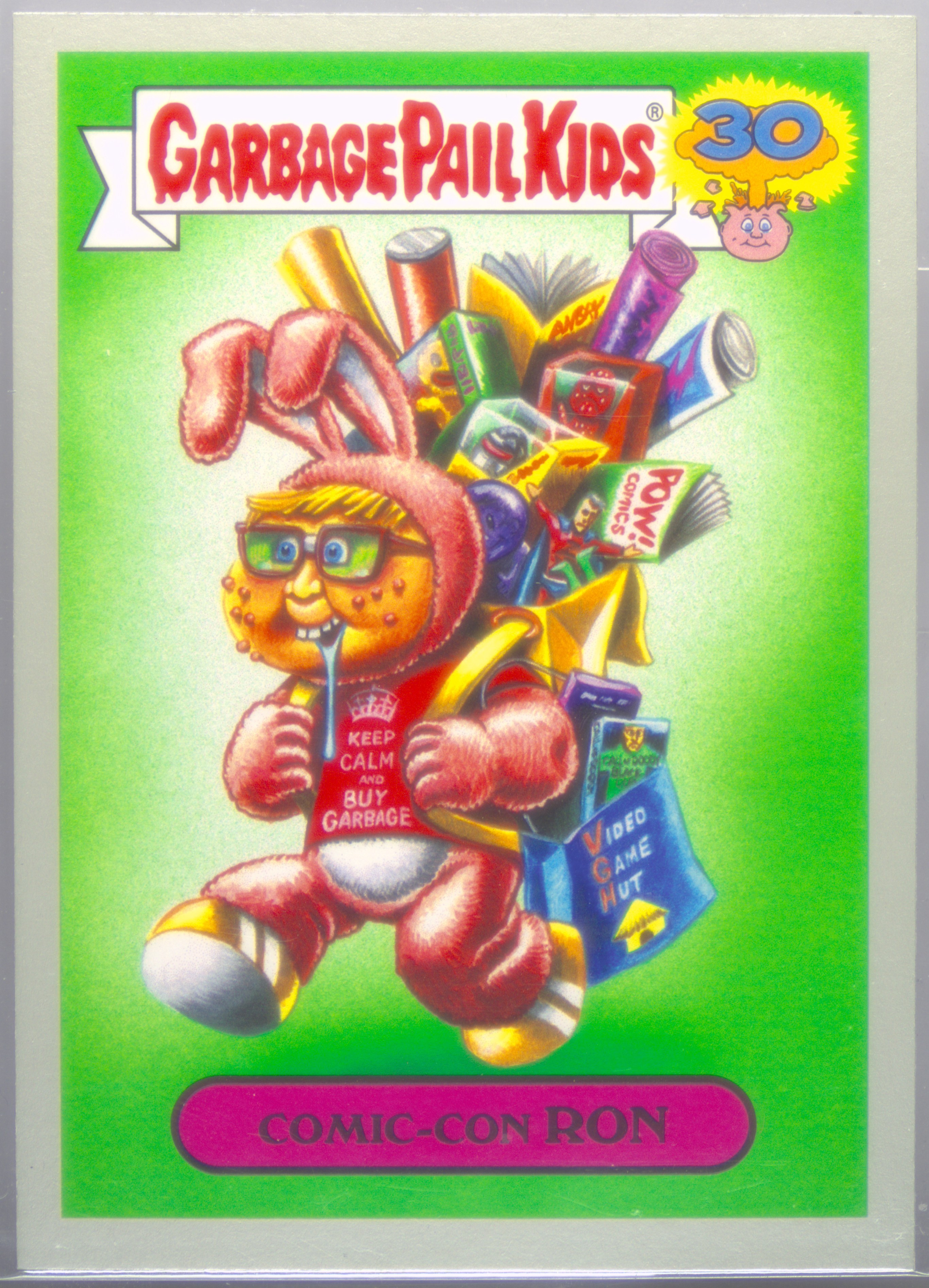 2015 Topps Garbage Pail Kids 30th Anniversary Comic Book Covers Silver #2a Comic-Con Ron front