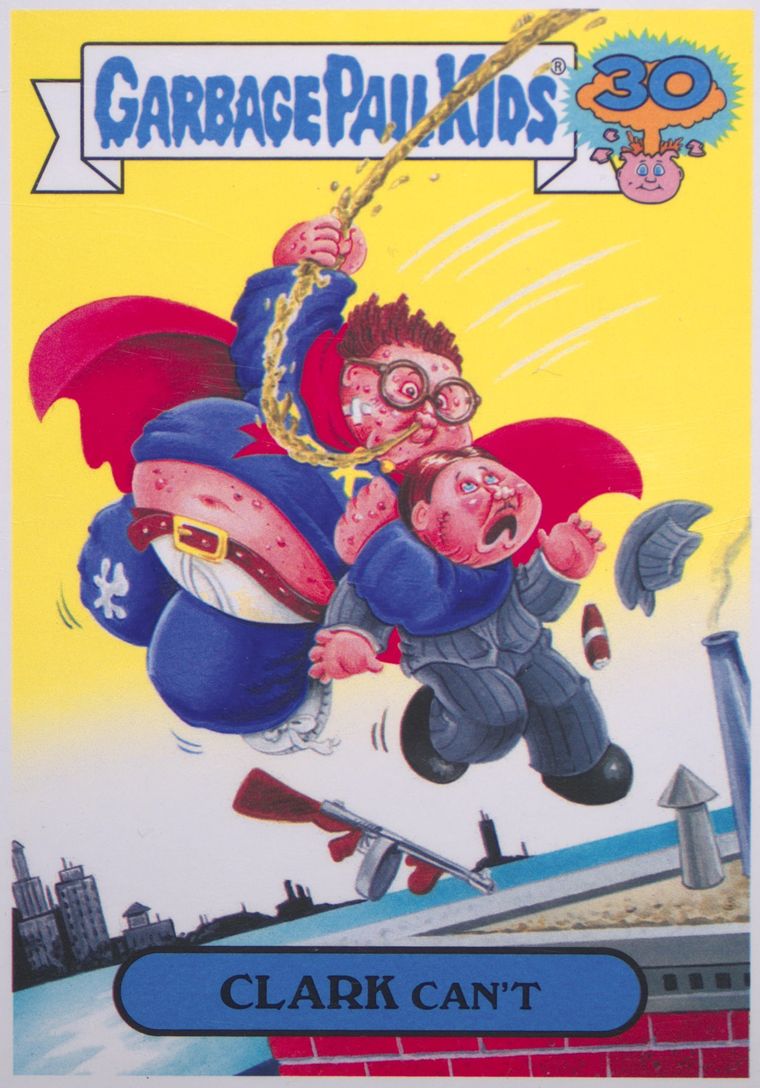 2015 Topps Garbage Pail Kids 30th Anniversary Comic Book Covers 30th ANV.C/B CVRS-CHRC.BK. #3b Clark Can'T front