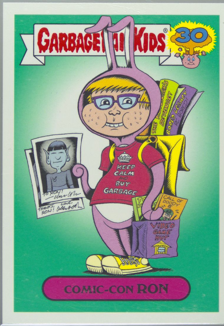 2015 Topps Garbage Pail Kids 30th Anniversary Artistic Interpretations #1a Comic-Con Ron front