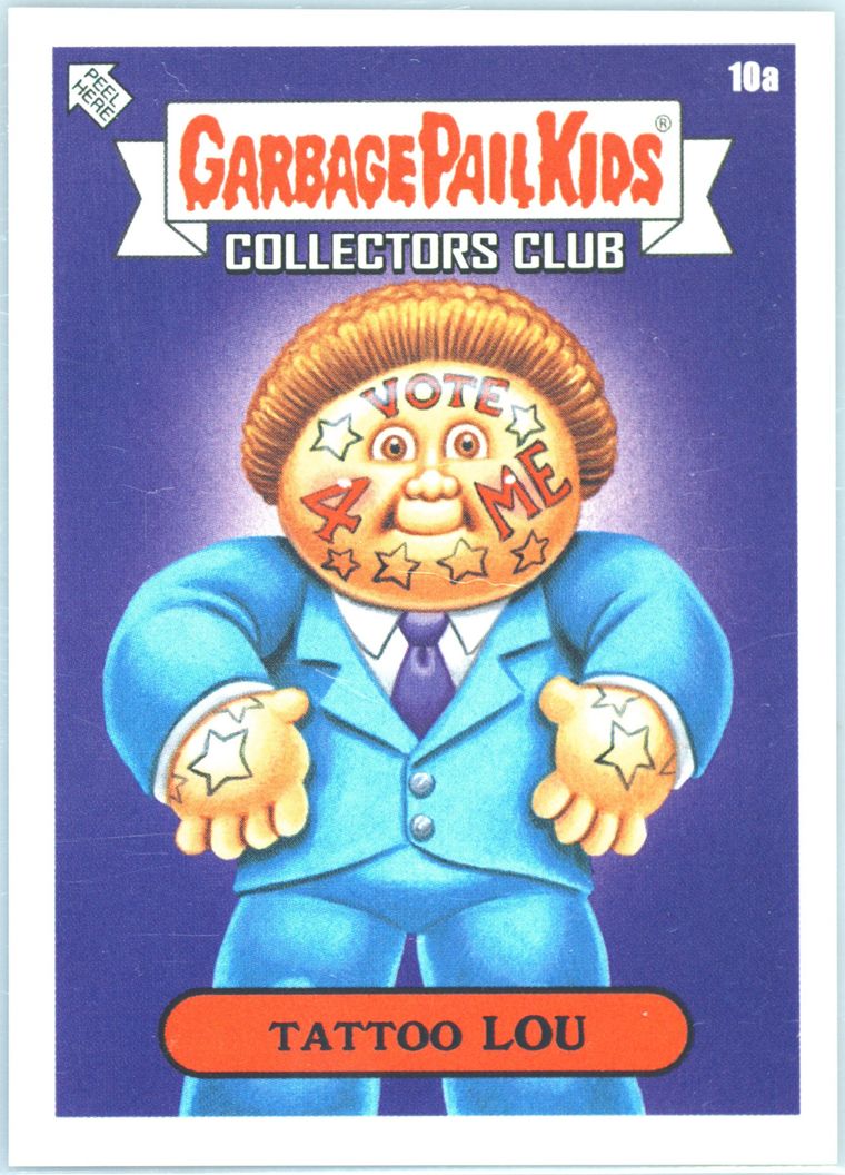 2021 Topps Garbage Pail Kids Collectors Club Trash Can-Didates #10a Tattoo Lou front