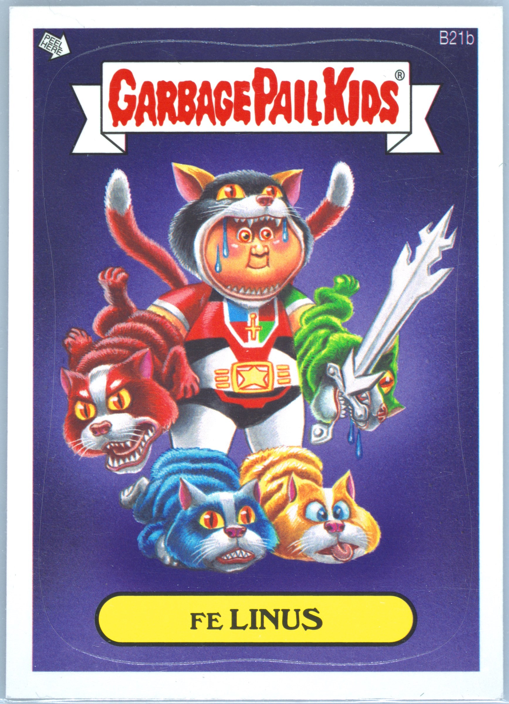 2013 Topps Garbage Pail Kids Bonus Stickers #b21b Fe Linus front