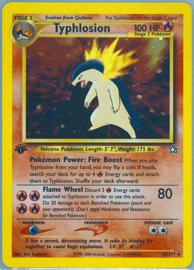 Typhlosion 18/111 Neo Genesis outlets